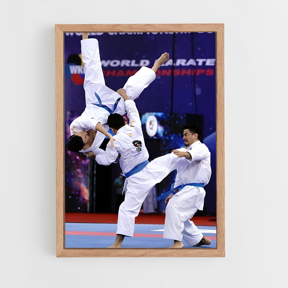 Poster Duel sur Tapis Bleu – affiche Karaté (vue 4)